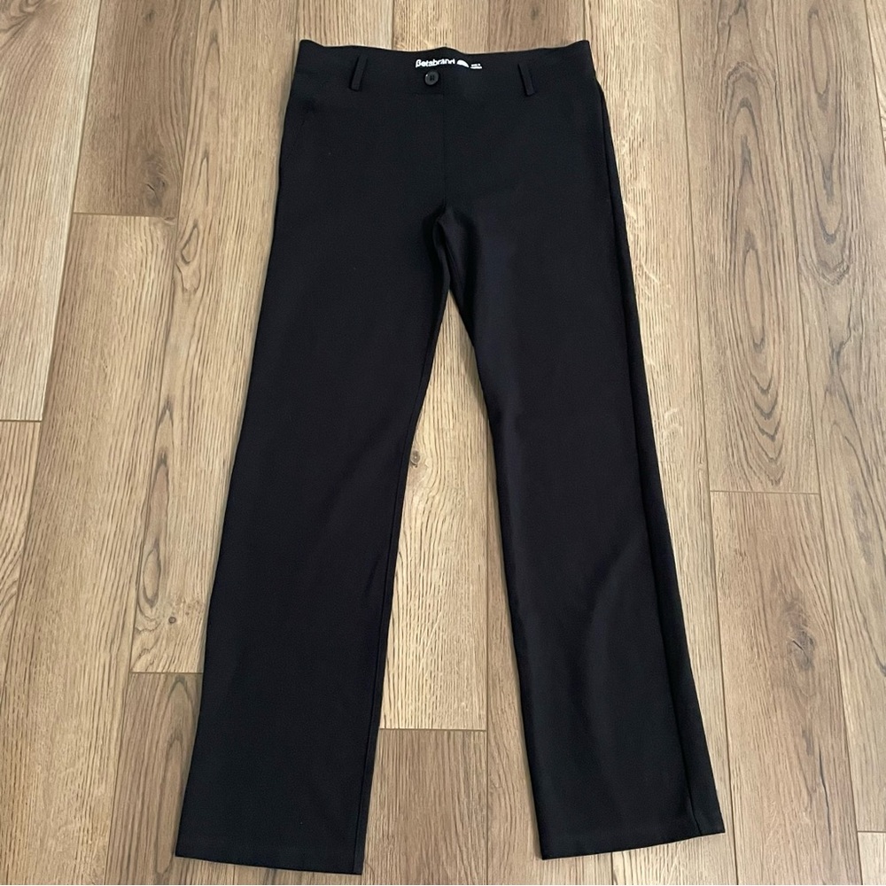 Betabrand Yoga Casual Pull On Black Pants‎